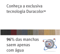 Conhe&ccedil;a os benef&iacute;cios da tecnologia Duracolor: Resistente a 99% dos tipos de manchas