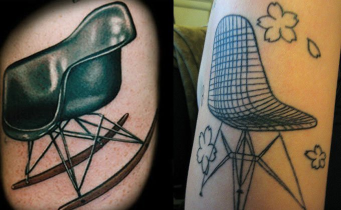 Eames Molded Plastic e Eames Wire Chair