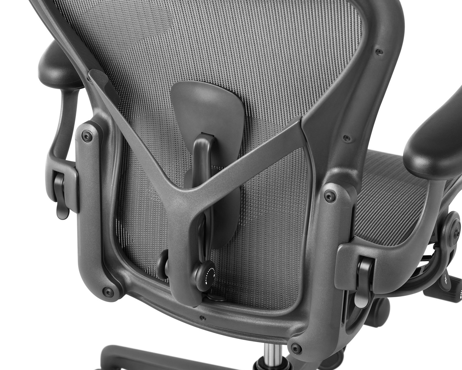 Sistema PostureFit SL na cadeira Aeron