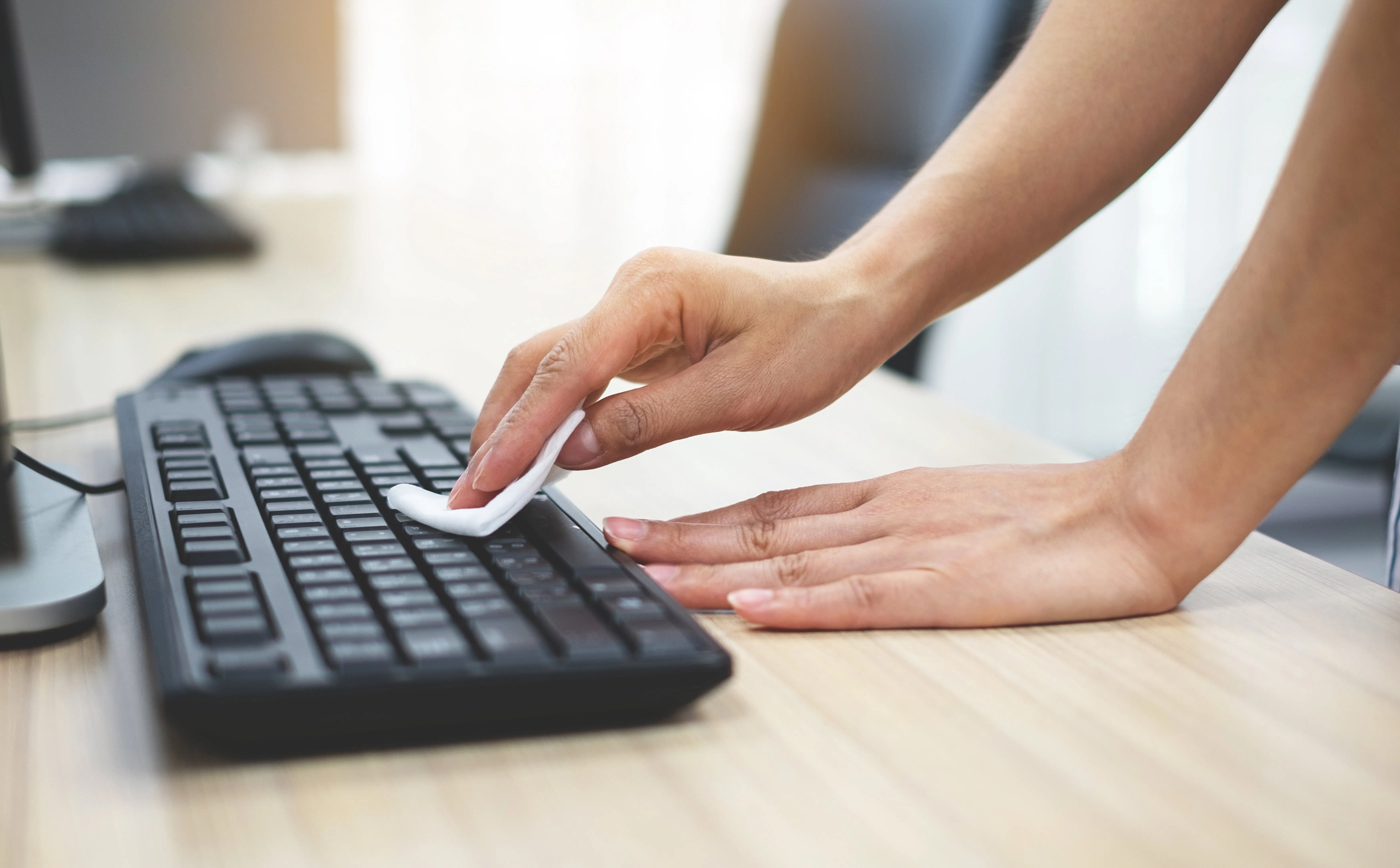 limpeza no teclado