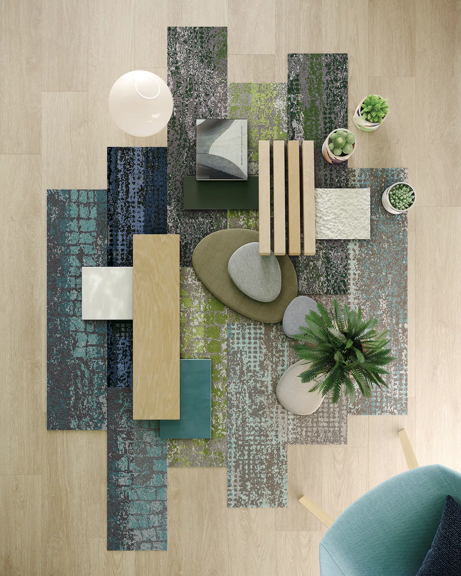 design sustentável com carpete Shaw Contract