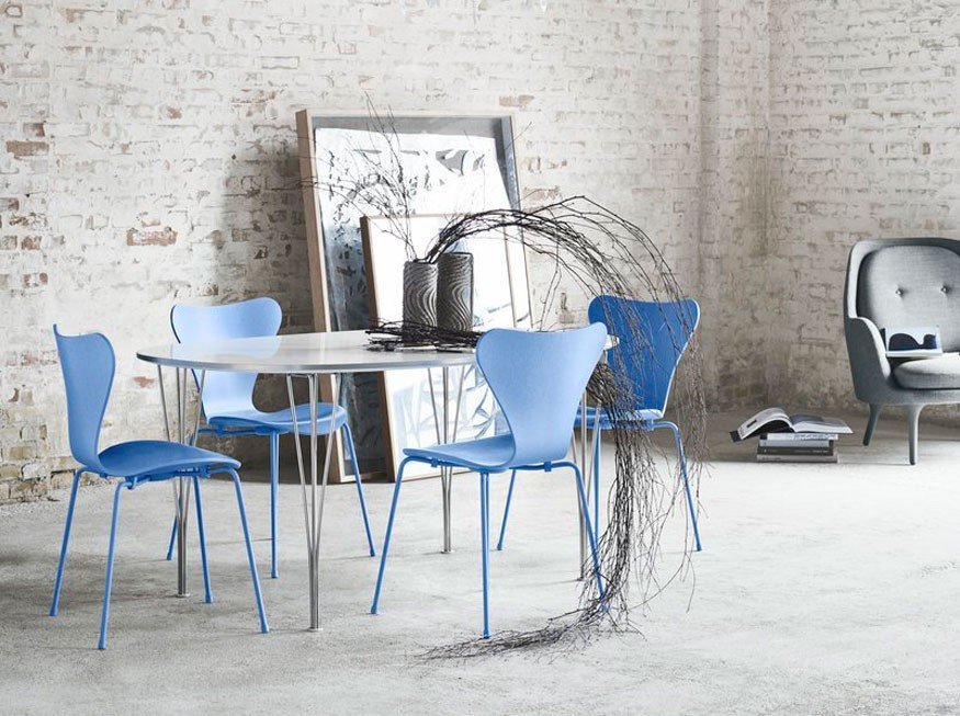cadeiras series 7 na cor azul