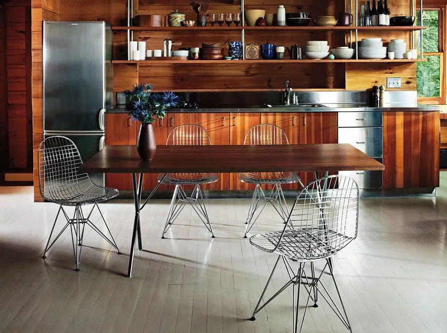 decorar a casa com mesa de jantar Nelson X-Leg na cozinha