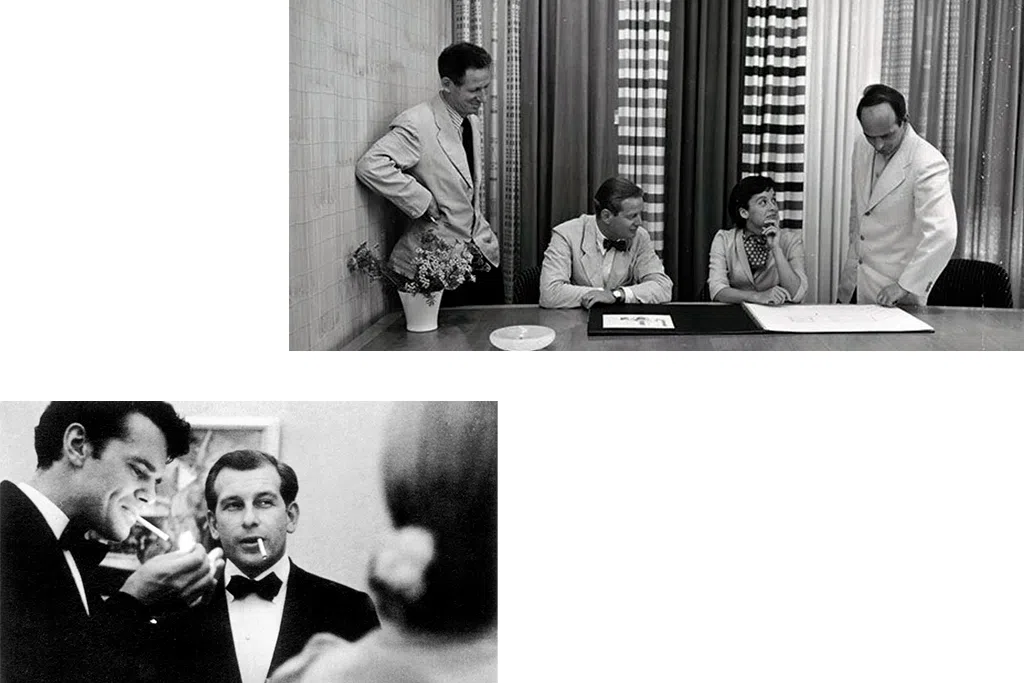 Herbert Matter, Hans G. Knoll, Florence Knoll e Harry Bertoia; Charles Eames, Eero Saarinen.
