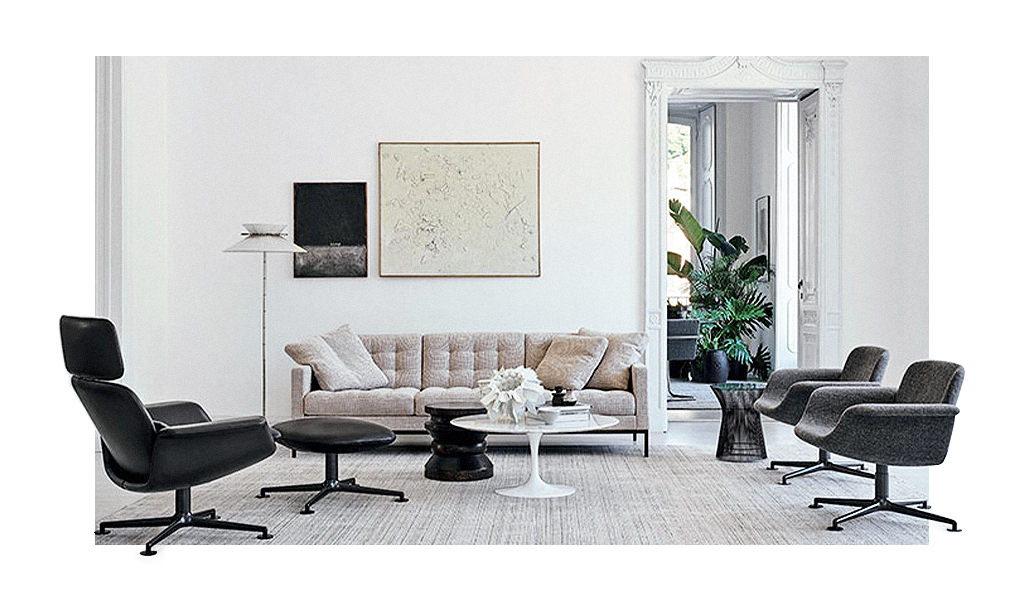 Poltronas KN01 e KN03 de Piero Lissoni desenhadas para a Knoll.