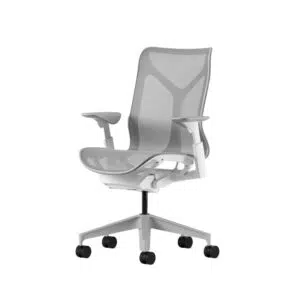 Cadeira Cosm Espaldar Médio Mineral, braços ajustáveis