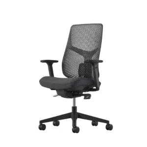 Cadeira Verus Triflex Dark Carbon, tensão autoajustável e trava do encosto