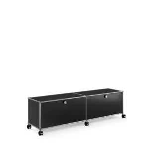 Rack USM Haller com 2 portas basculantes - Preto