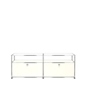 Rack USM Haller com 2 portas basculantes e 2 nichos - Branco