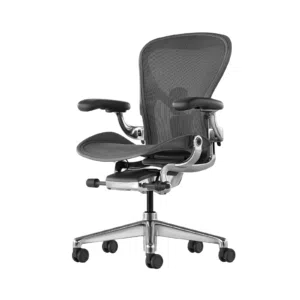 Cadeira Aeron B Grafite Completa - Alumínio Polido