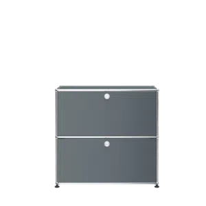 Aparador USM Haller 2 módulos com porta - Mid-Gray