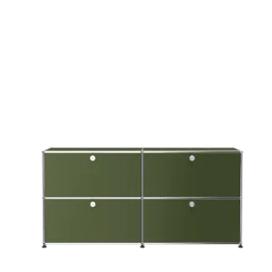 Aparador USM Haller 4 módulos com porta - Olive Green