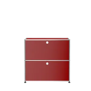Aparador USM Haller 2 módulos com porta - Ruby Red